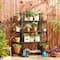 Glitzhome® 4ft. Metal 4-Tiered Corner Shelf Stand